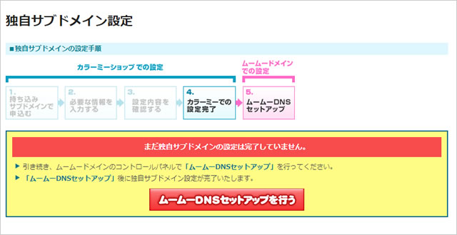 カラーミーで自分のドメインのサブドメインを設定する方法